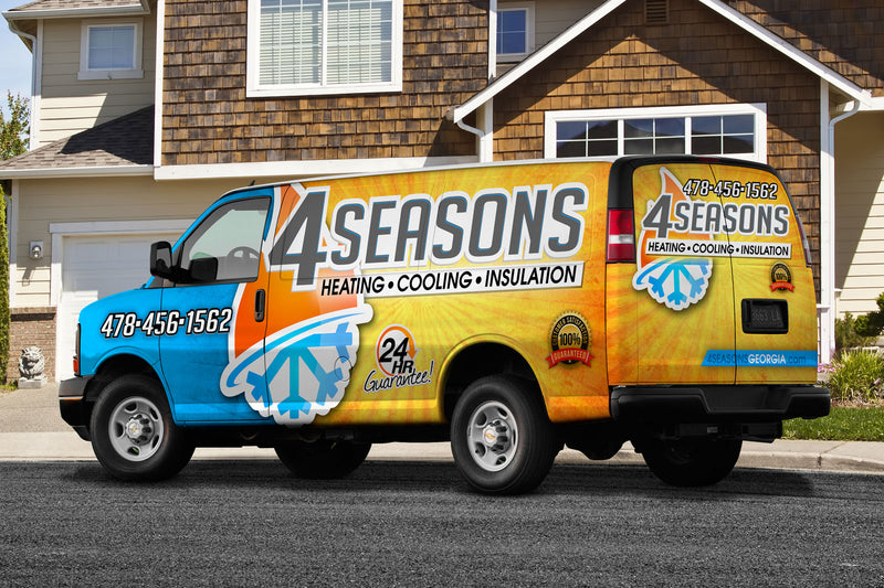4 Seasons Heating & Cooling van wrap by Wrap World