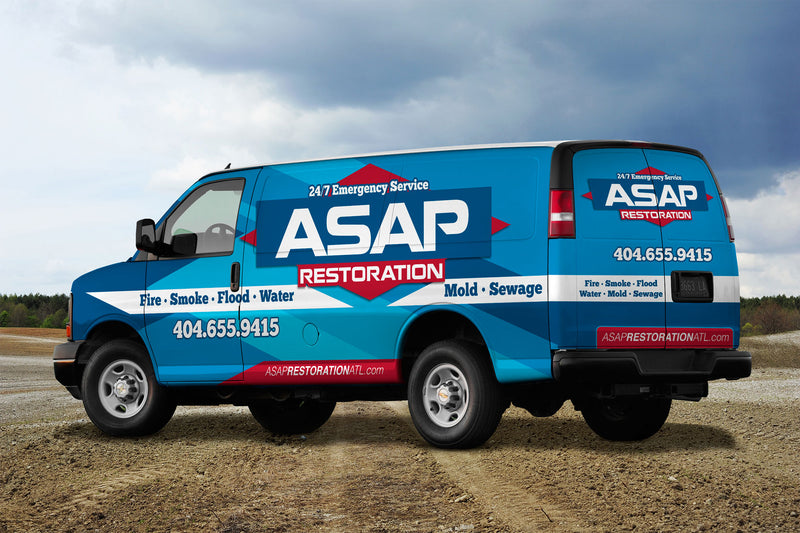 ASAP Restoration van wrap by Wrap World