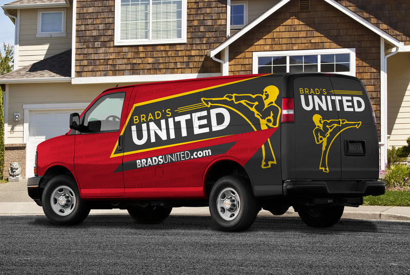 Brad's United van wrap by Wrap World
