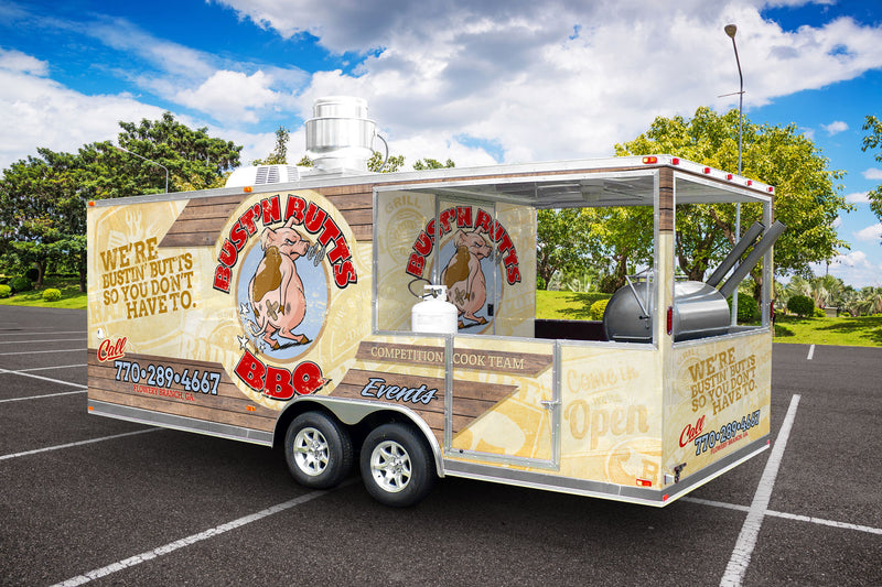 Bust'n Butts BBQ trailer wrap by Wrap World