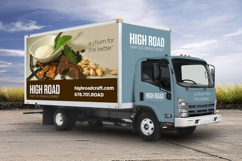 High Road Craft Ice Cream box truck wrap by Wrap World
