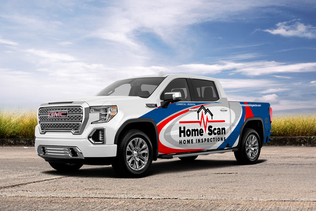 HomeScan Home Inspections truck wrap by Wrap World