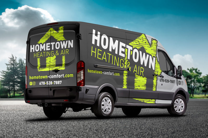 Hometown Heating & Air van wrap by Wrap World