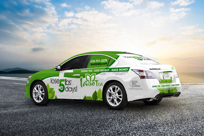Iaso Tea car wrap by Wrap World