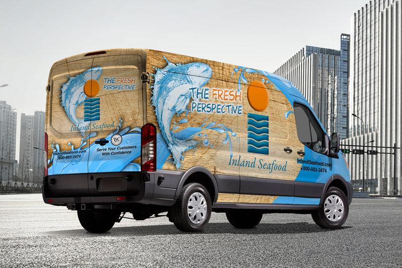 Inland Seafood van wrap by Wrap World
