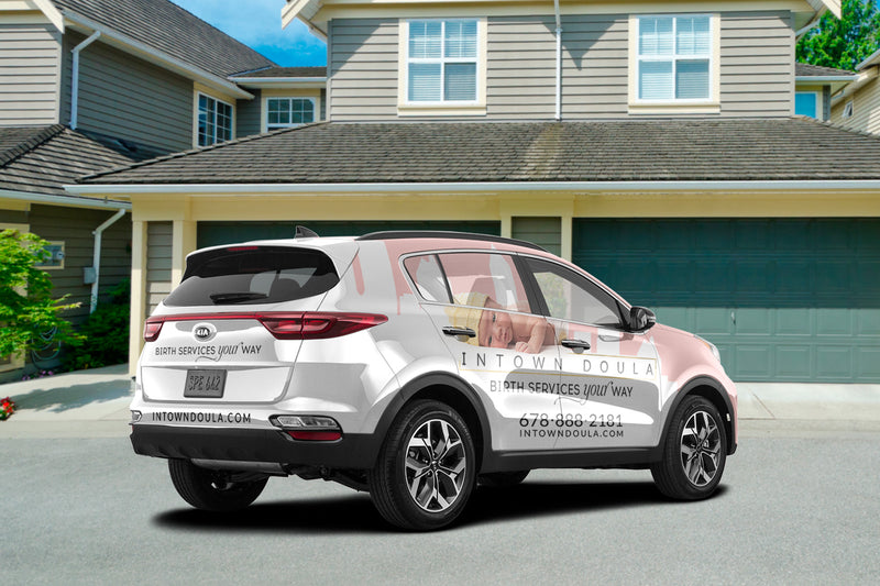 In Town Doula SUV wrap by Wrap World