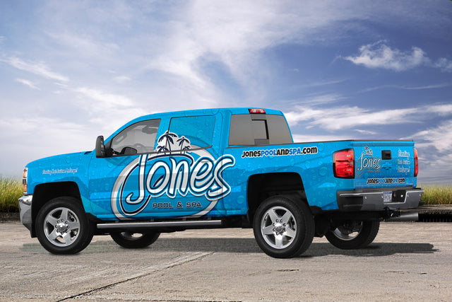 Jones Pool truck wrap by Wrap World