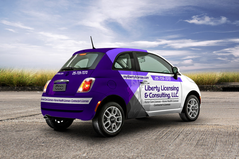 Liberty Licensing & Consulting car wrap by Wrap World