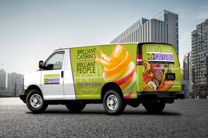 Post Exchange Catering van wrap by Wrap World