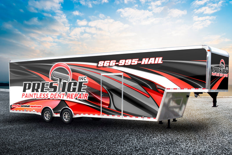 Prestige Paintless Dent Repair trailer wrap by Wrap World