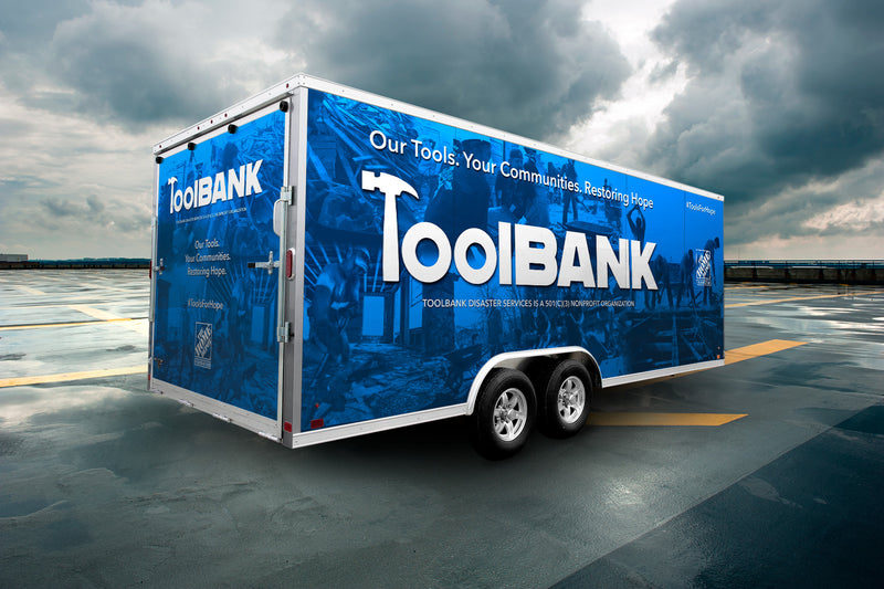 Toolbank trailer wrap by Wrap World